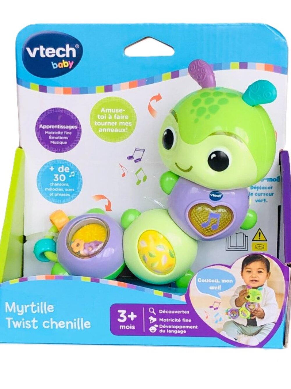 VTech Twist & Explore Caterpillar Musical Sensory Toy 3M+ (French) New in Box